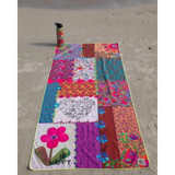 Be Happy Patchwork Microfibre Yoga/Beach Towel by Natural Life