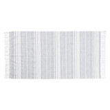 Grey and White Towel by Santa Barbara Design Studio - Bath Towel