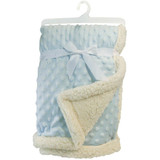 Bumpy Sherpa Baby Blanket by Stephan Baby - Blue