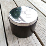 Black Timber Box Round - 5x Dice by Backyard