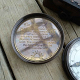 Brass Compass & Sundial In Leather Case by Backyard