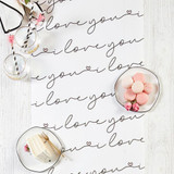I Love You Paper Table Runner by Santa Barbara Design Studio