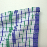 Hemmed Edge on Blue/Green/White Commercial No. 10 Tea Towel by Good Linen Co