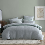 Frankie Sage Duvet Cover Set by Logan & Mason