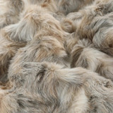 Close up of Vintage Squirrel Grey Faux Fur Throw by Heirloom