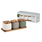 Essentials Assorted Canister + Spoon Counter Set by Ladelle