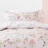 Unicorn Blossom Duvet Cover Set by Squiggles