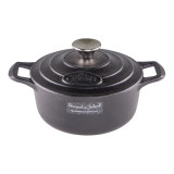 Round Casserole Matt Black by La Cuisine