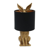 Bunny Table Lamp - Black & Gold by Le Forge