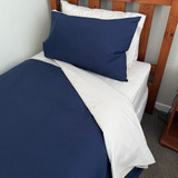Reversible Duvet Cover by Bedmates in Navy / Silver