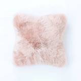 NZ Long Wool Cushion in Blush