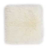 Long Wool Square Seat Pad by Fibre - Ivory