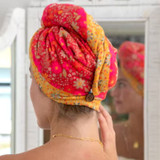 Hair Towel Wrap Bright Cranberry by Natural Life