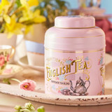 Vintage Victorian Pink 80 Teabag Tin by New English Teas