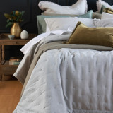 Laundered Linen Bedspread by MM Linen - Pewter