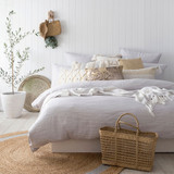French Linen Duvet Cover Silver