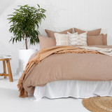 French Linen Duvet Cover Tea Rose
