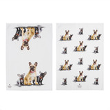 Puppy Love French Bulldog 2pk Kitchen Towel by Ashdene