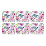 Birds + Blooms 6pk Coaster Set by Ashdene