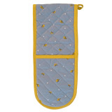 Bee Double Oven Glove  - Sky
