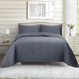 Velvet Bliss Coverlet & Euro Pillowcase by Top Drawer - Charcoal