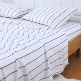 Cape Stripe Bluestone Duvet Cover Closeup