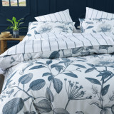 Botanical Bluestone Duvet Cover Closeup