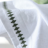 Bee Embroidered Table Cloth Closeup