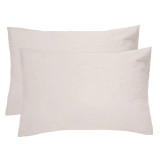 French Flax Linen Pebble Standard Pillowcases
