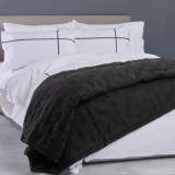 Hudson Duvet Sets by Seneca - Black Stitching