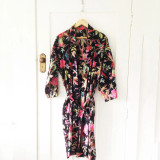 Paradise Black Kimono Robe