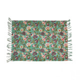 Lily Aqua Chenille Bath Mat