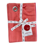 Waffle Orange Hot Pink and Pale Pink Set of 3 Hand Towel