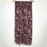 Merino Wool Garden Tawny Scarf