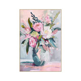 Flourish in Pink Framed Canvas Wall Art by Linens and More