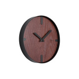 Dashed Clock Walnut Black Wood by Karlsson