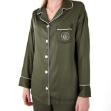 Greenstone Bamboo Viscose Women's PJs Long Sleeve & Pant Sleep Set By Calma Sleeps