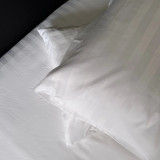 Hotel 25mm Stripe Sheeting - 60/40 Poly Cotton | Good Linen Co