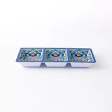 Three Section Taco Topping Tray Blue by Prepara