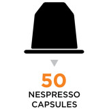 50 Espresso Capsule Carousel Limousine Black by Prepara