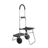 Handy Trolley with Seat Black by White Magic
