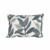 Windswept Leaves In Blue Cushion 35 x 50cm by Linens and More