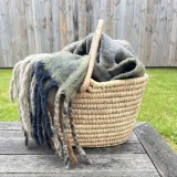 Kans Grass Oval Shopping Basket by Linens and More