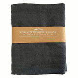Forage Tablecloth Linen Cotton Blend Charcoal by Linens and More