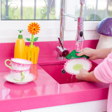 Flower Power Orange 3pc Sink Caddy Set + Dispenser by Vigar