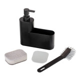 Rengo Monobloc Black 4pc Sink Caddy Set