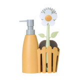 Florganic Orange 3pc Sink Caddy Set + Dispenser by Vigar