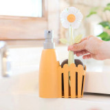 Florganic Orange 3pc Sink Caddy Set + Dispenser by Vigar