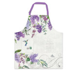 French Lilacs Linen Apron with Pockets by Michel Design Works