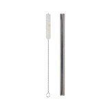 Eco Basics Stainless Steel Straw with Cleaner and Pouch 12mm by White Magic